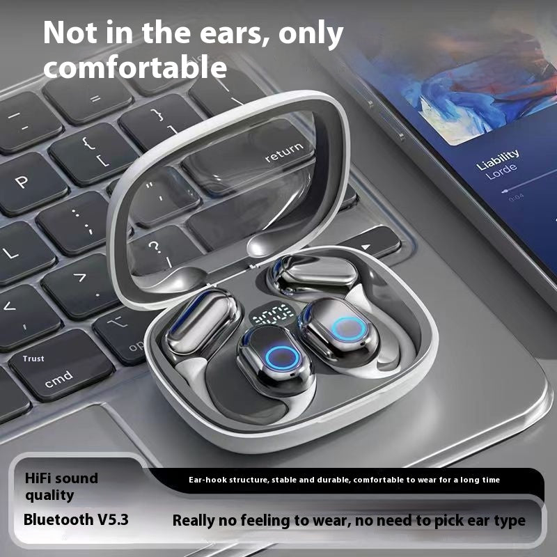 Ear-mounted Digital Display Binaural Sports Long Endurance Bluetooth Headset