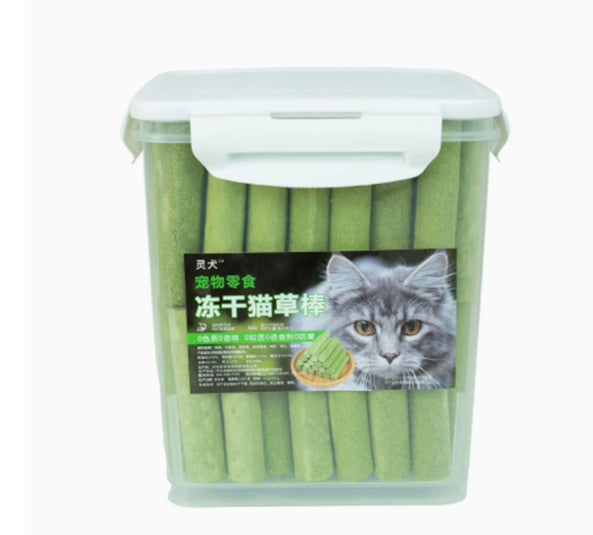 Stick de Frango com Erva-Gateira Liofilizado, Removedor de Bolas de Pelo e Stick de Mastigação para Gatos