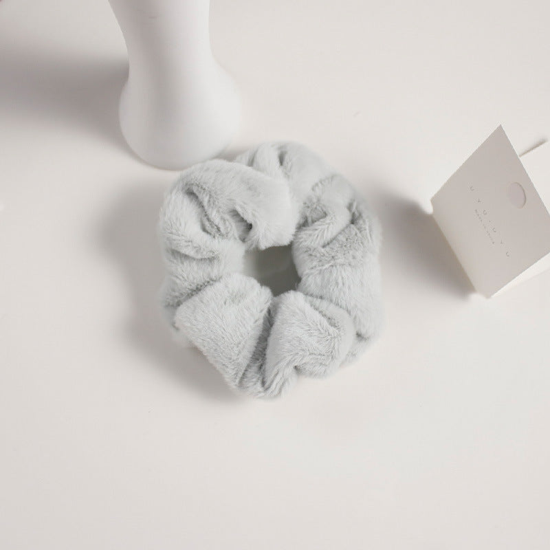 Elástico de cabelo tipo "scrunchie" grande e fofo estilo feminino