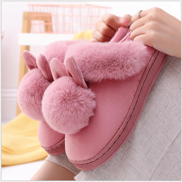 Chinelos femininos de algodão para casa