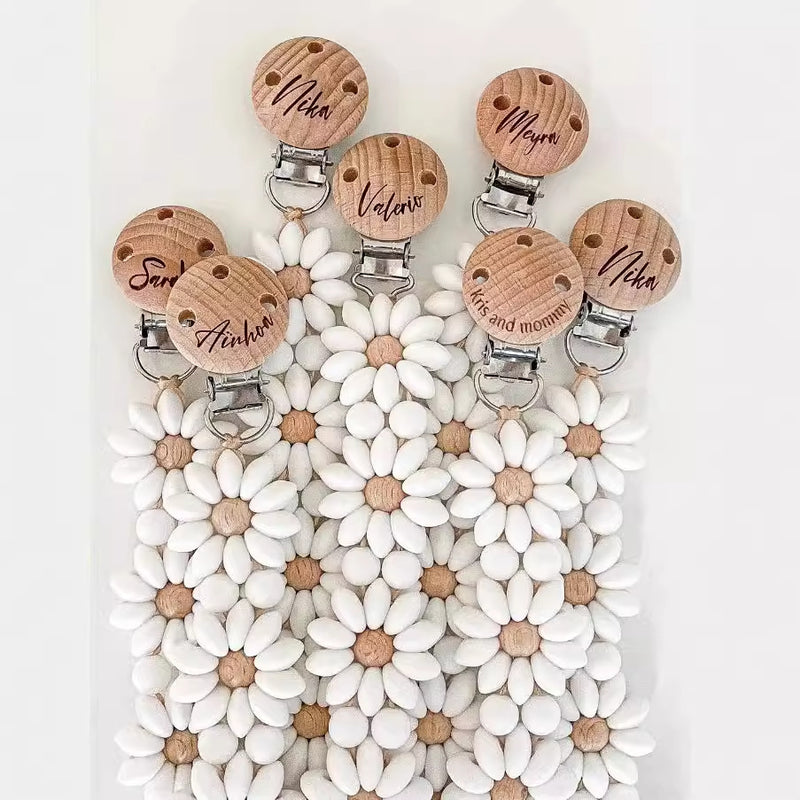 Prendedor de Chupeta em Silicone Baby Flower