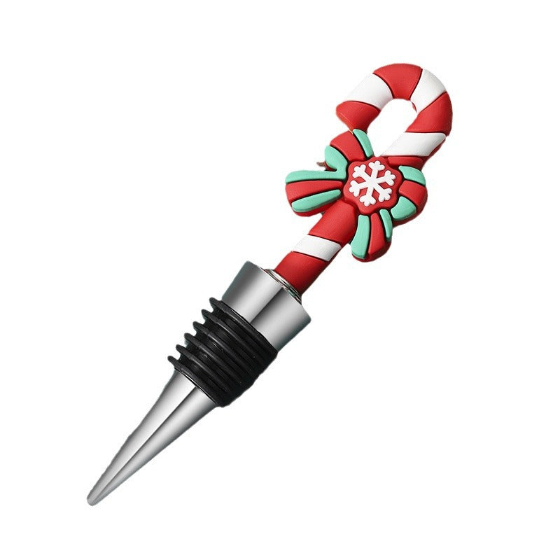 Rolha para garrafas de vinho com motivo de árvore de Natal para festas
