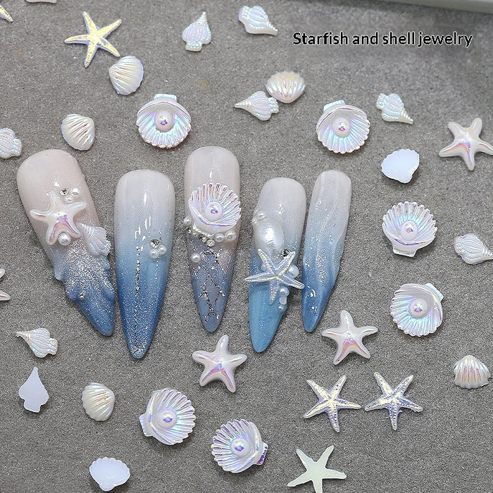Marine Series Conch Shell Resin DIY Nail Accessories