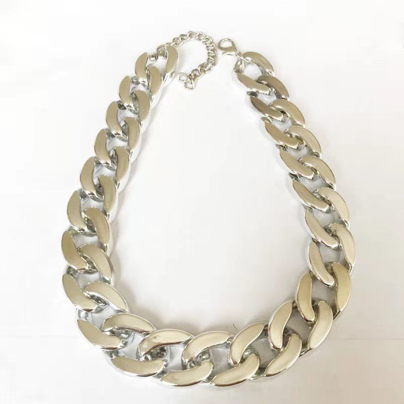 Plastic Big Gold Chain Dog Cat Necklace