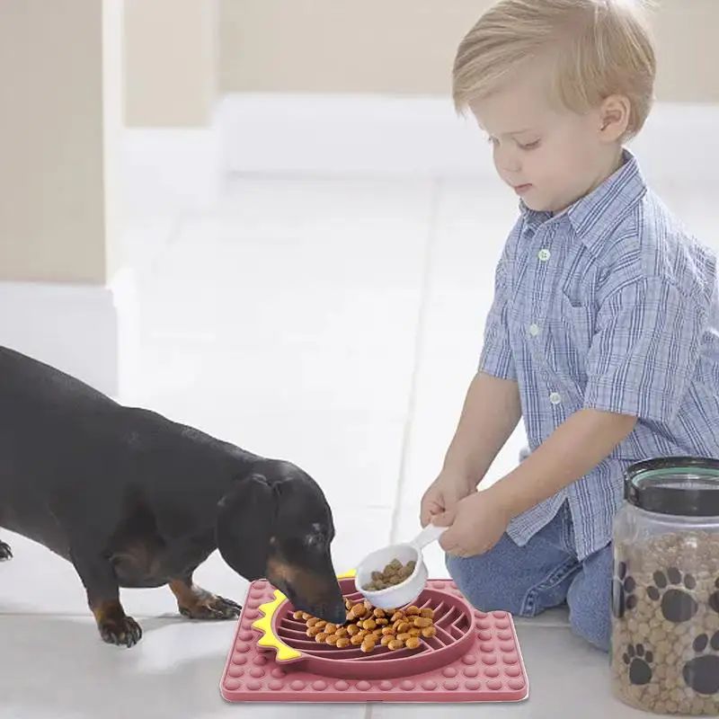Slow Feeder Hundenäpfe Stabiler Slow Feeder Leckmatte für Haustiere Langsames Fressen Glatte Textur Leckmatte für Haustier Hunde Welpen Katzen Kätzchen