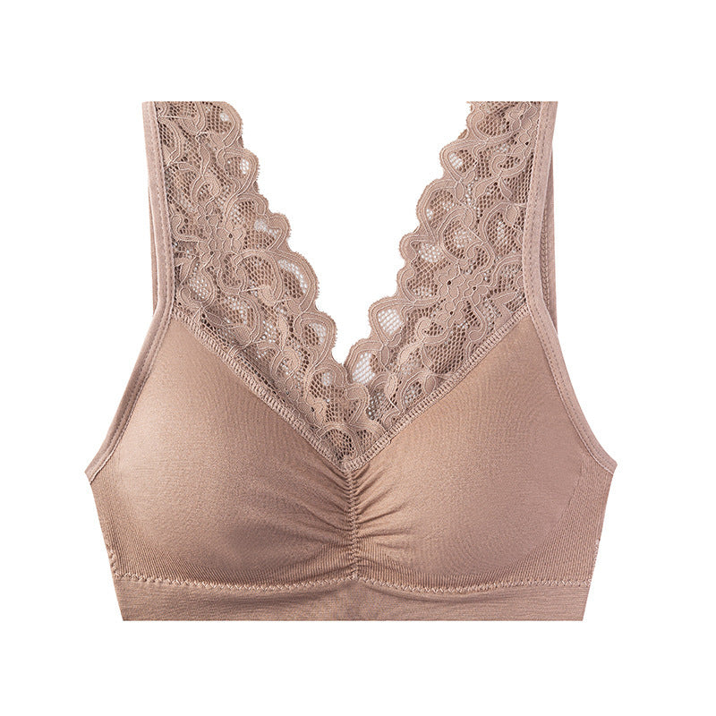 Top de alças com renda Fengzhixin para mulher, peça interior de base com costas bonitas e peito envolvido