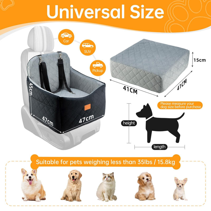 Cama de carro para animais de estimação para cães pequenos e médios almofada macia para o banco traseiro