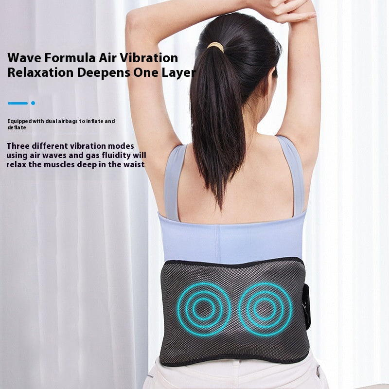 Aparelho de Massagem com Cinto de Aquecimento e Pressão de Ar, Dispositivo de Fisioterapia Conveniente para Hérnias Discais
