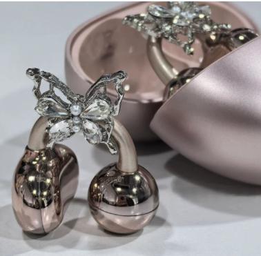 Full Diamond Bow Ear Earrings Ear Clip Wireless Headphones