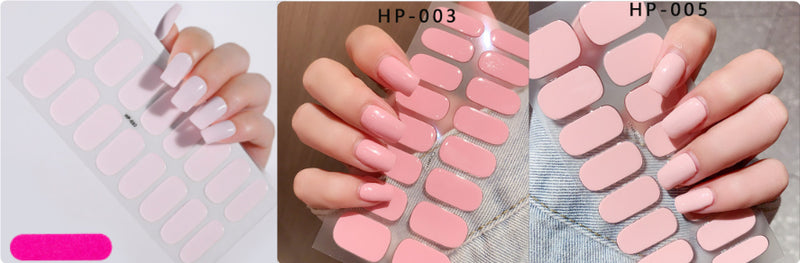 Autocolantes de beleza para unhas, semi-curados, de segunda geração, impermeáveis e duradouros