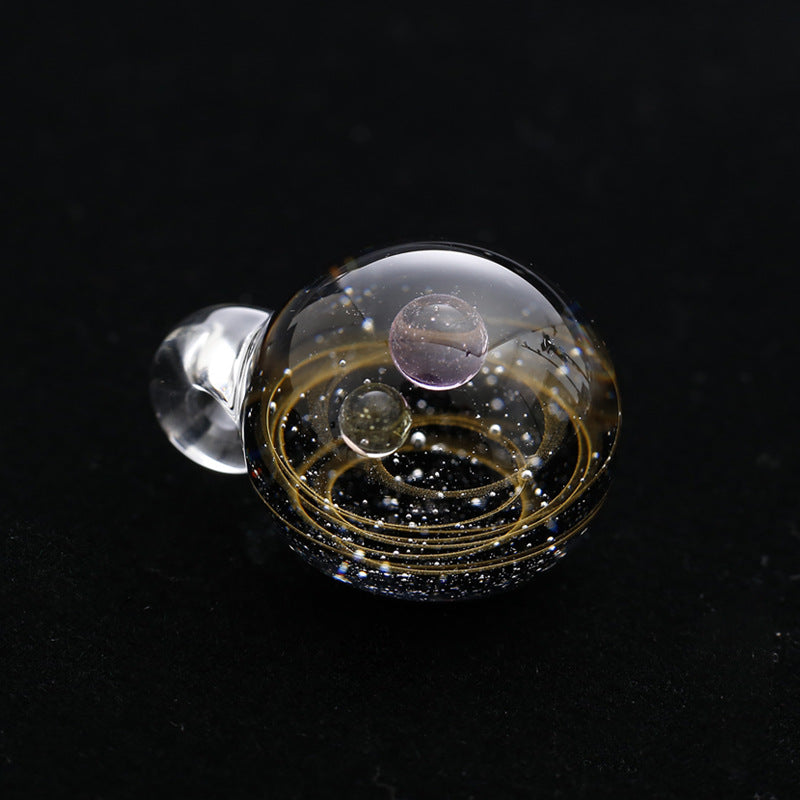 Starry Sky Glass Ball Universe Starry Sky Colored Glaze Pendant Necklace Bracelet Colored Glaze Pendant