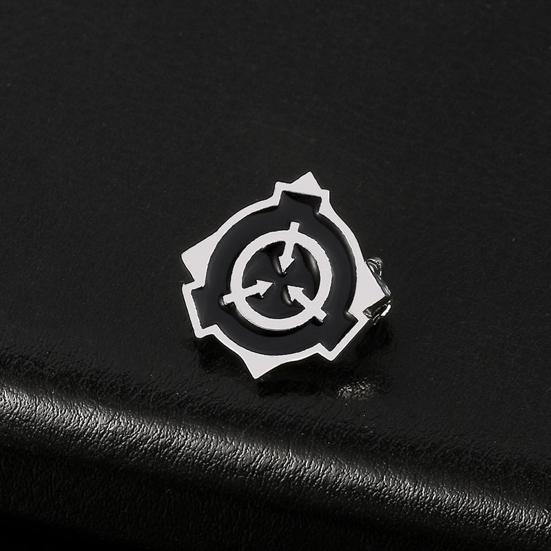 Golden M Badge Exquisite Uniform Brooch