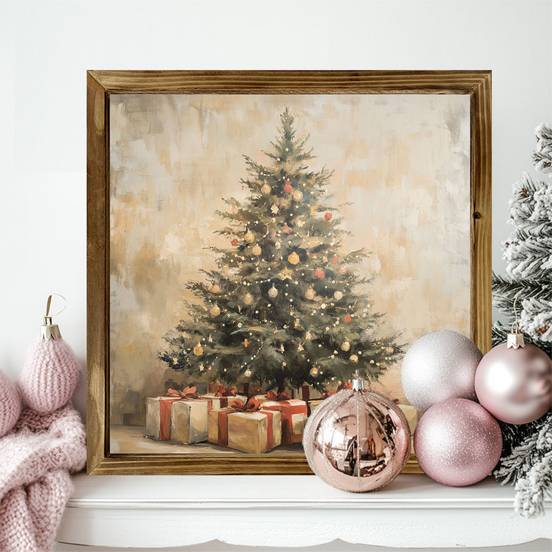 Christmas Gift Double-layer Wooden Photo Frame Home Decoration