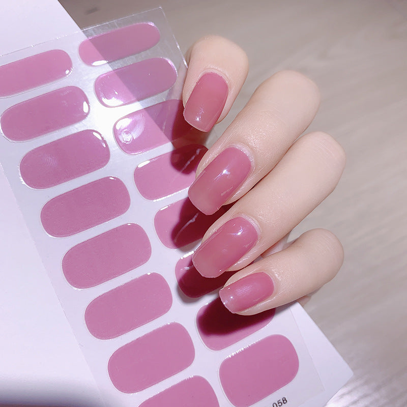 Autocolantes de Unhas de Cor Sólida 16 Pequenos Autocolantes Autocolantes de Unhas Simples