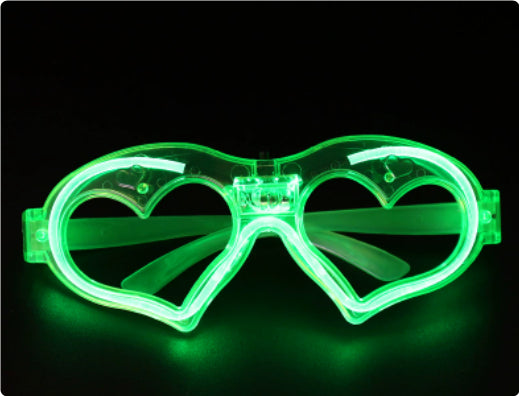 2024LED Cold Light Love Eyes Light Peach Heart Glasses