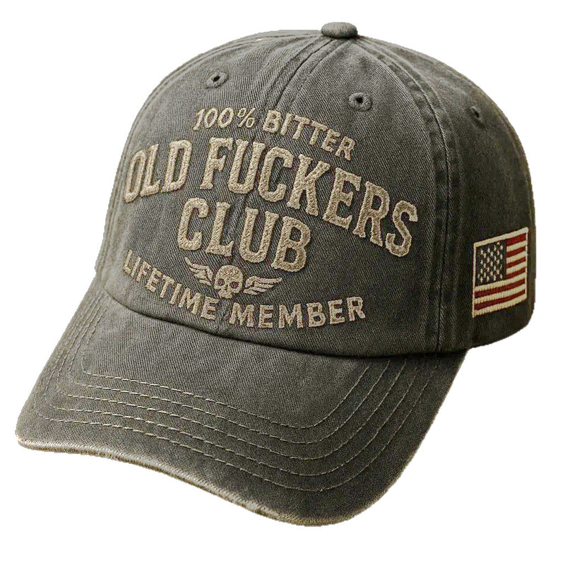 Vintage Baseballcap aus reiner Baumwolle mit Stickerei vom Old Guys Club