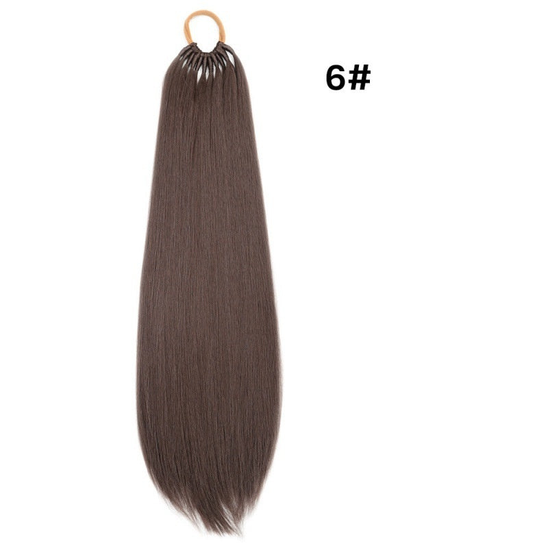 Wig Ponytail 60 Cm Long Straight Synthetic Ponytail Extension Made Of Heat-resistant Fiber