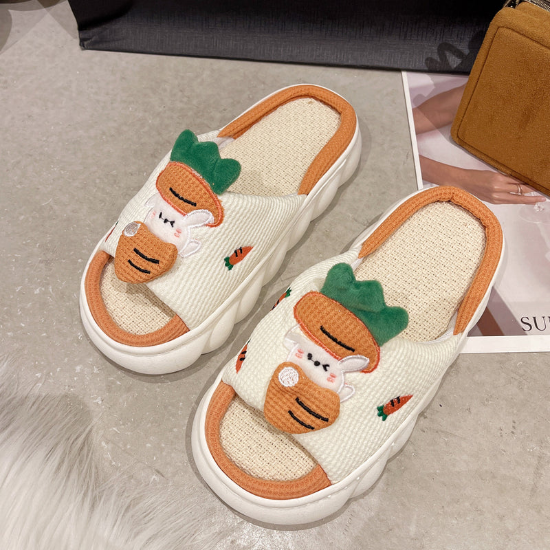 Casual Home All Season Cotton Linen Slippers