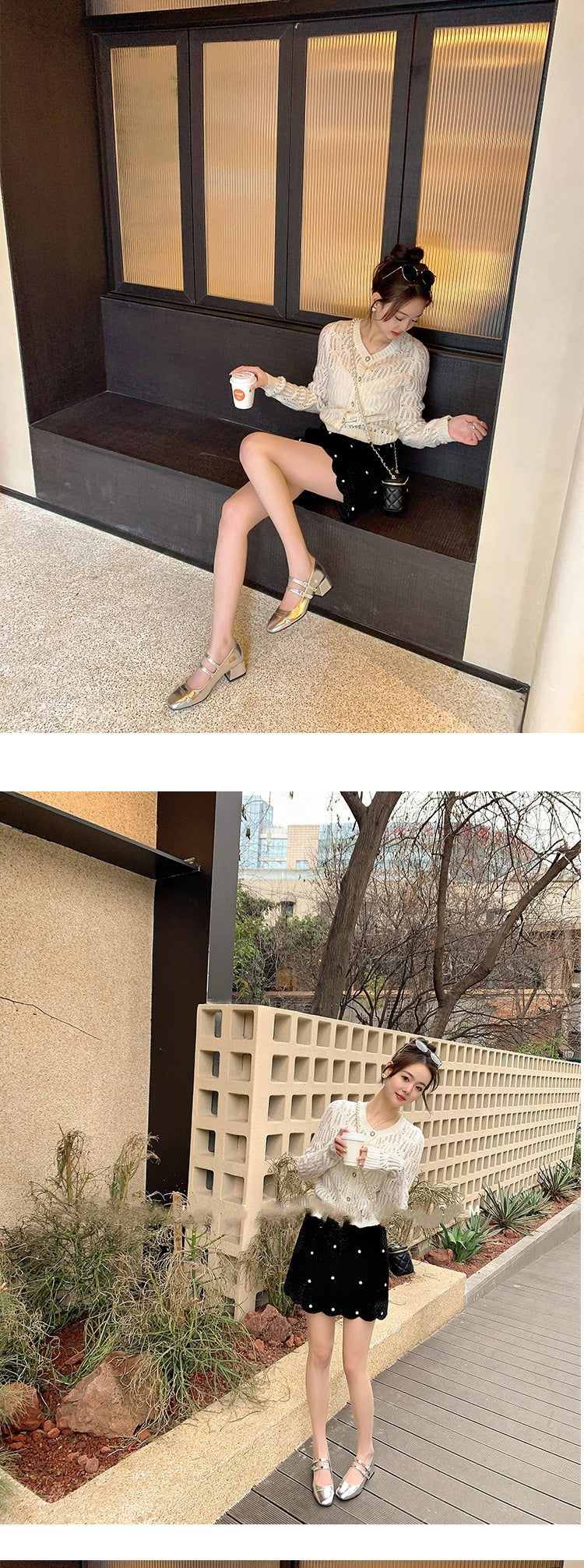 Sapatos femininos de salto alto com fivela quadrada e salto médio