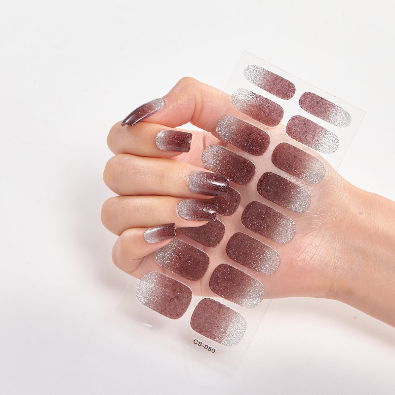Autocolantes de Unhas de Cor Sólida 16 Pequenos Autocolantes Autocolantes de Unhas Simples