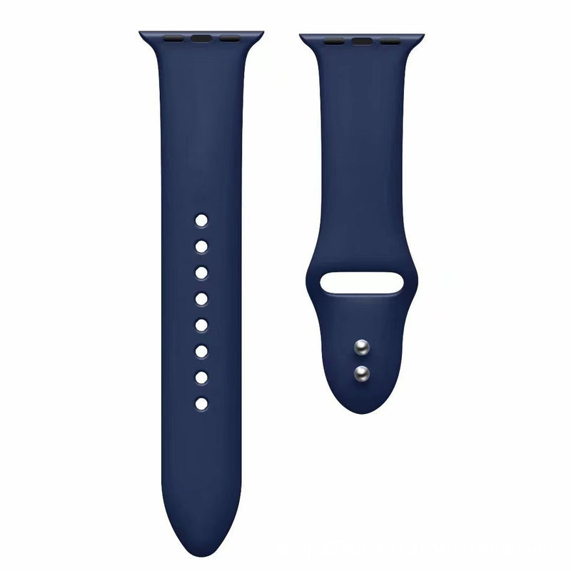 Bracelete de Silicone de Cor Sólida com Fecho de Pinos Duplos para Smartwatch