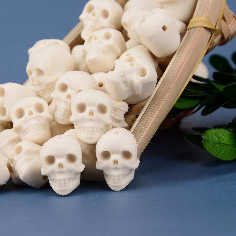 Contas de Silicone Caveira Halloween para Bricolage