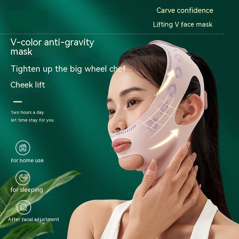 Máscara de Bandagem para Lifting Facial, Redução de Masséter e Refirmação da Pele, Disponível Dia e Noite, Ação Rápida