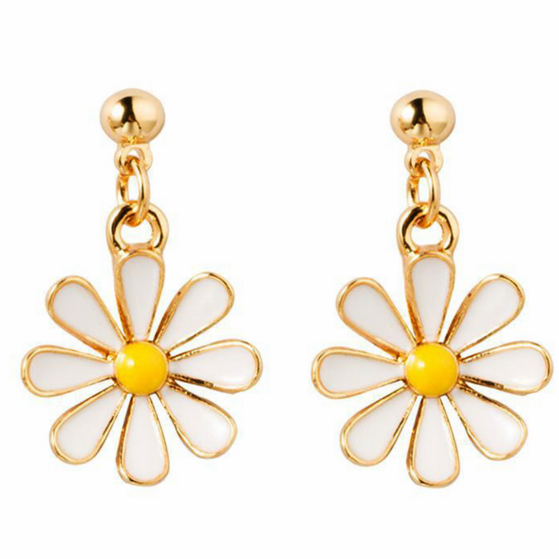 Temperament Little Daisy Earrings Korea Sweet Petal Flower Earrings
