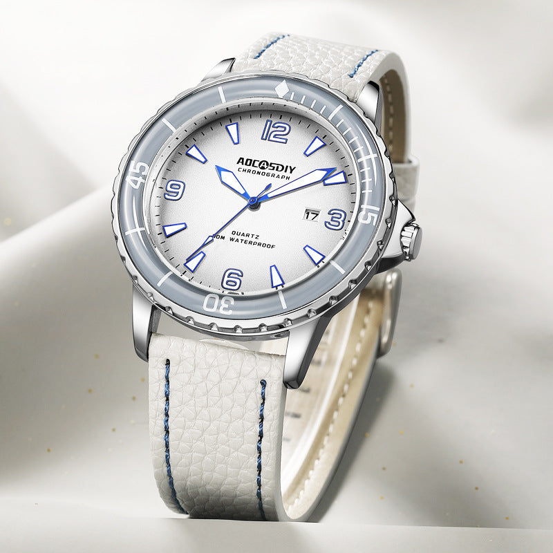 Sportliche, digitale Herrenarmbanduhr mit großem Zifferblatt, Kalender und wasserdichtem Quarzwerk