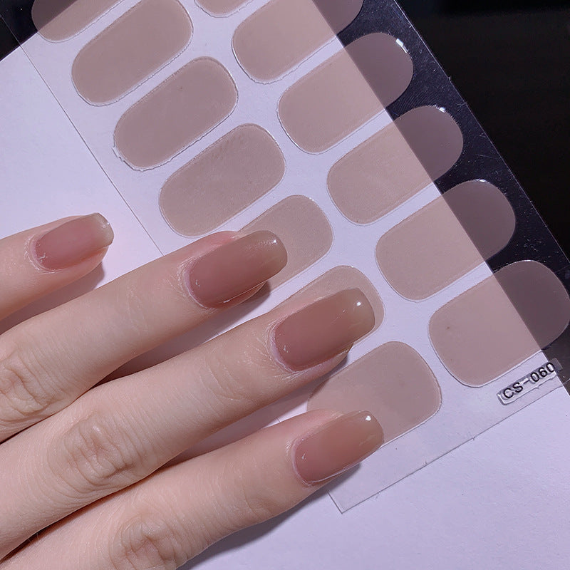 Autocolantes de Unhas de Cor Sólida 16 Pequenos Autocolantes Autocolantes de Unhas Simples