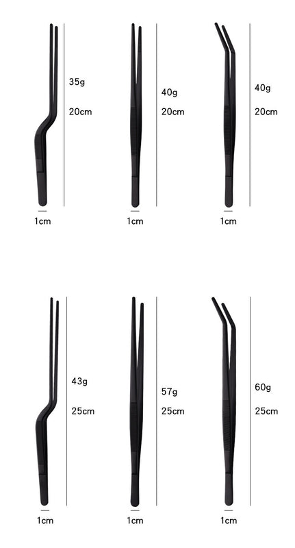 Stainless Steel Barbecue Tongs Outdoor Retro Long-handle Clip Fried Steak Anti-scald Restaurant Kitchen Plate Holder