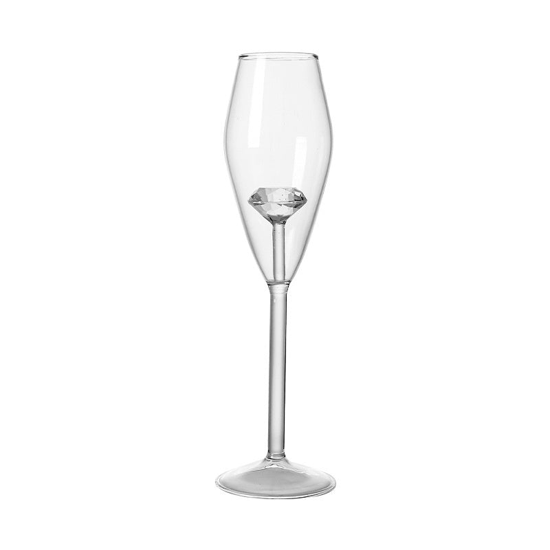 Creative Borosilicate Glass Diamonds Red Wine Glass Champagne Goblet
