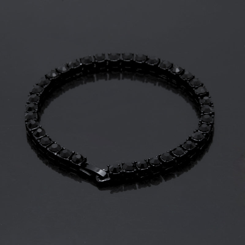 Tin Alloy Gold Color Iced Bracelet Men's Hip Hop Chain Street Rock Jewelry