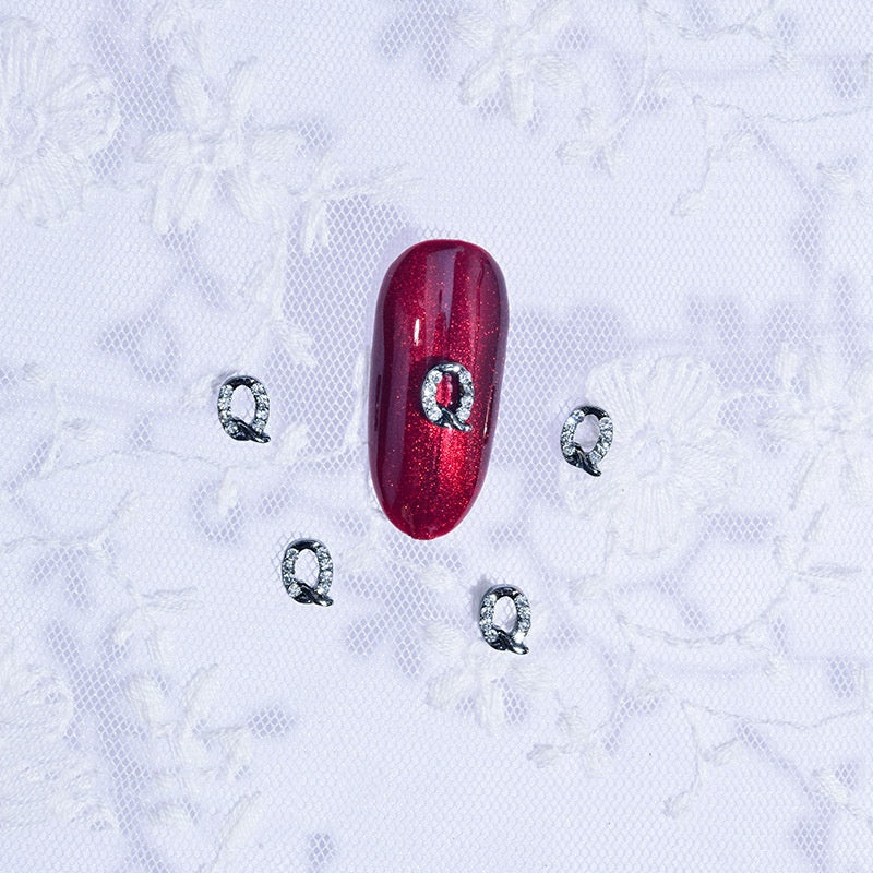 26 Letter Alloy Nail Ornament Nail Crystal