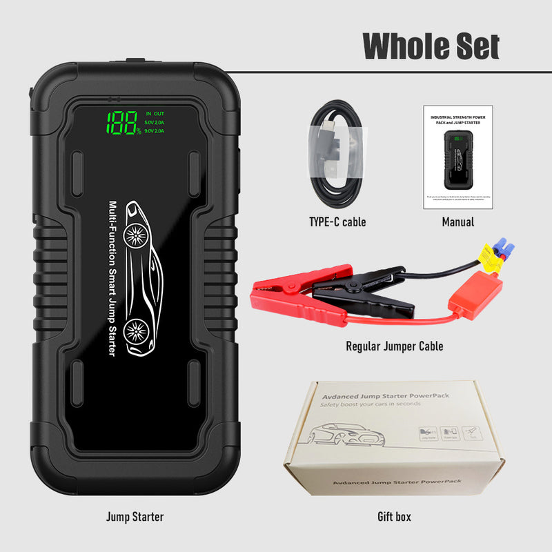 Auto-Starthilfe-Powerbank 20000 mAh mit LED-Beleuchtung