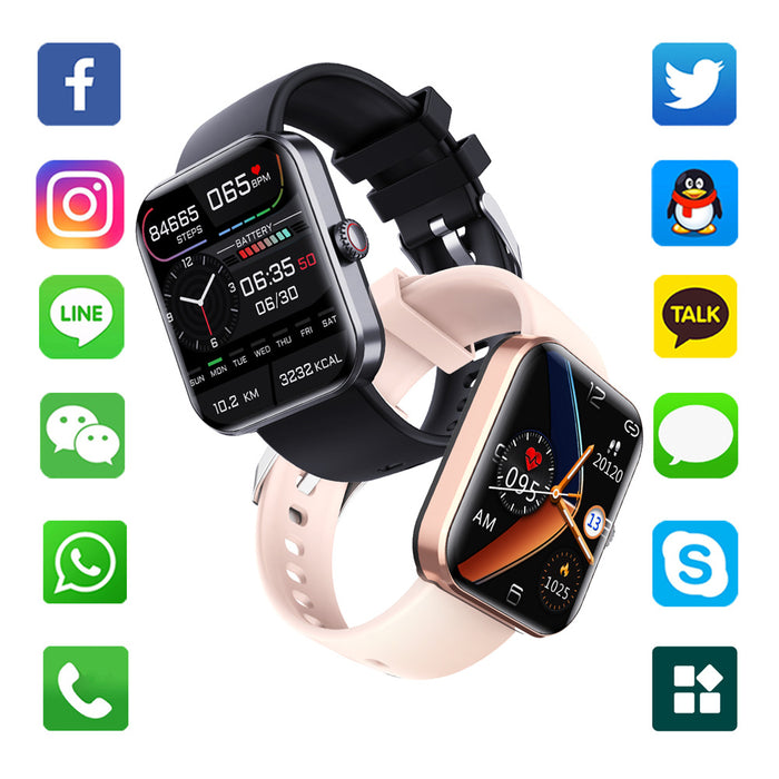F57L Real-Time Blood Glucose, Heart Rate, And HRV-Calibrated Monitoring Smartwatch For Men And Women