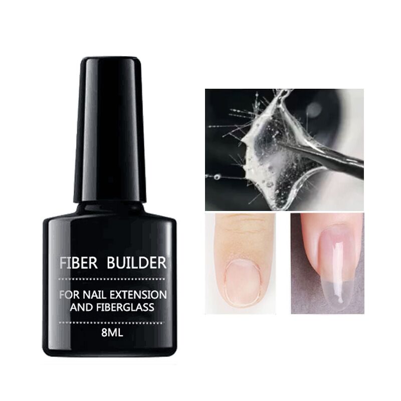 Gel de Construção de Fibra para Unhas, Secagem Rápida, Reparação de Unhas Partidas, Gel UV Soak Off