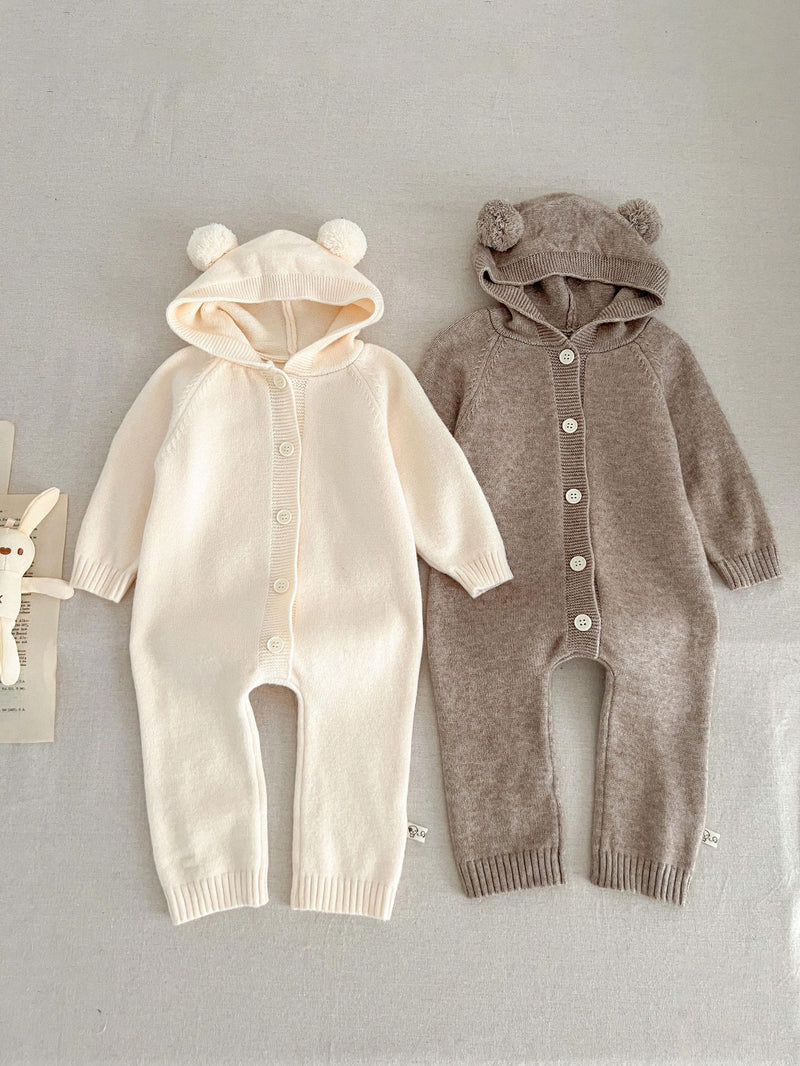 Fato de banho com capuz e orelhas de urso ou coelho estilo ocidental