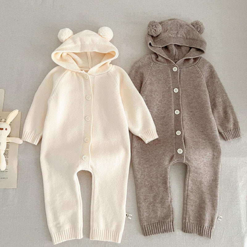 Fato de banho com capuz e orelhas de urso ou coelho estilo ocidental
