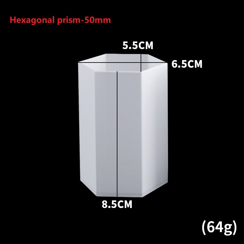 Crystal Epoxy Mirror Dry Flower Multi-Specification Cylindrical Hexagon
