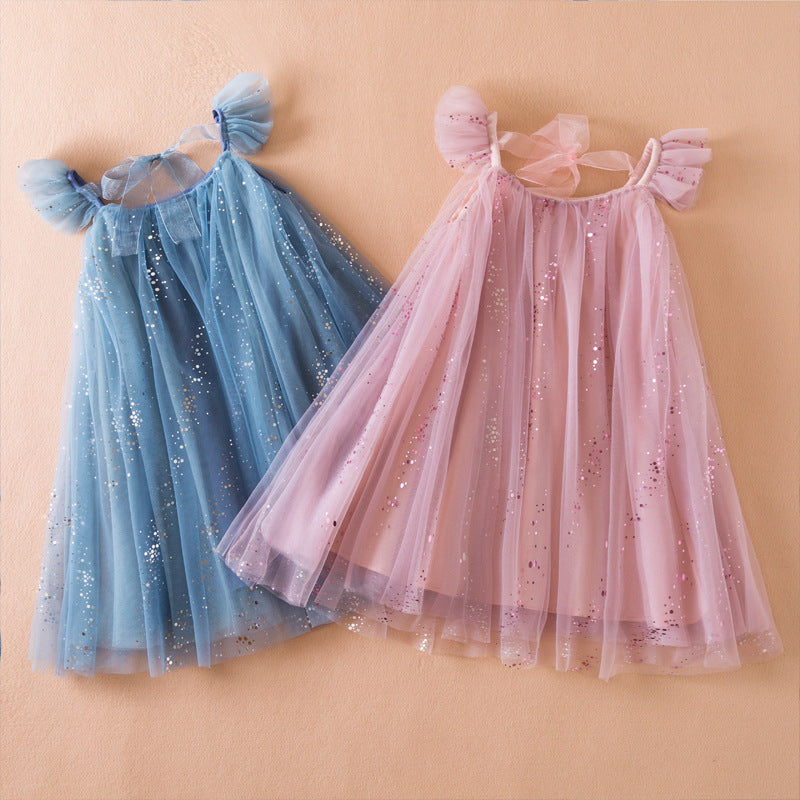 Vestido de Tule com Rede para Criança