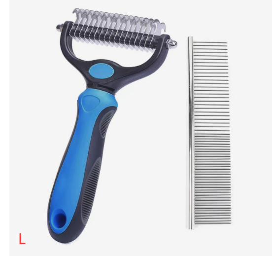 Pente de aço inoxidável para remoção de pelos, limpeza e desembaraçar