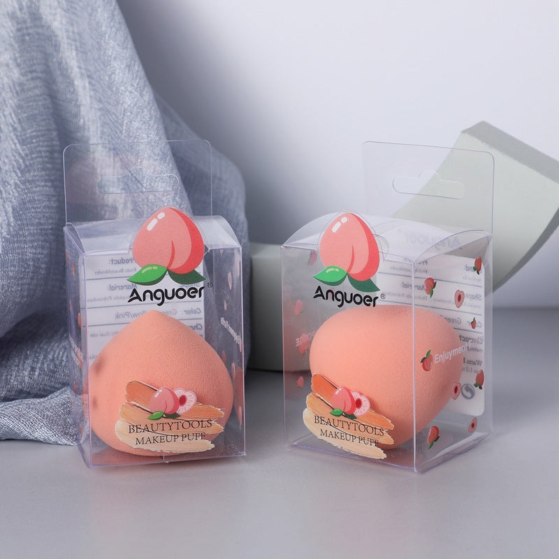 Pfirsichfarbener Make-up-Schwamm Puder