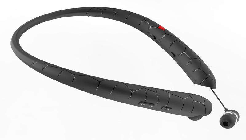Auscultadores Bluetooth Sem Fios com Fita de Pescoço, Fio Retrátil, Chamadas Mãos-Livres e Som Estéreo para Desporto