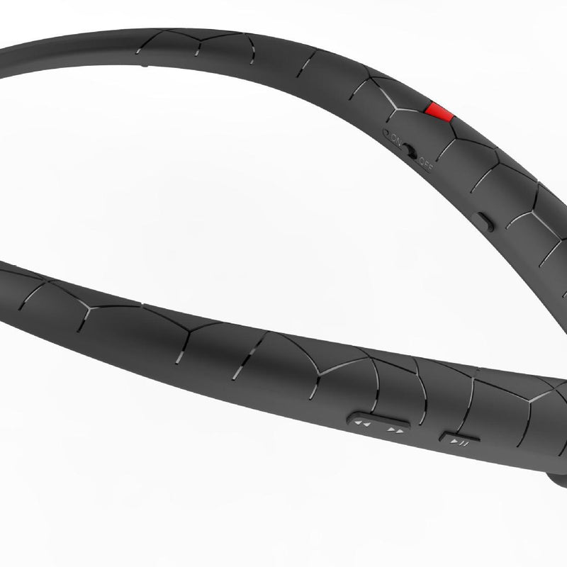 Auscultadores Bluetooth Sem Fios com Fita de Pescoço, Fio Retrátil, Chamadas Mãos-Livres e Som Estéreo para Desporto