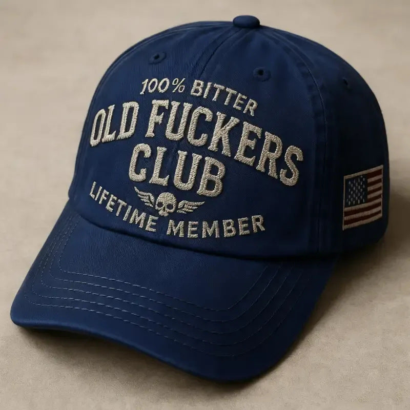Vintage Baseballcap aus reiner Baumwolle mit Stickerei vom Old Guys Club