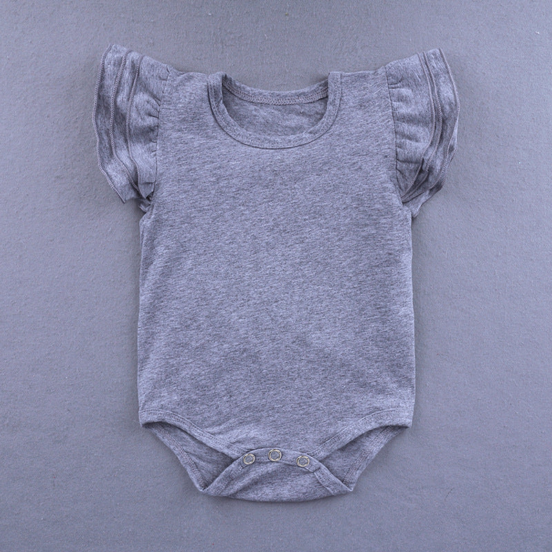Roupa de Criança, Fato de Bebé com Folhos em Cores Doces