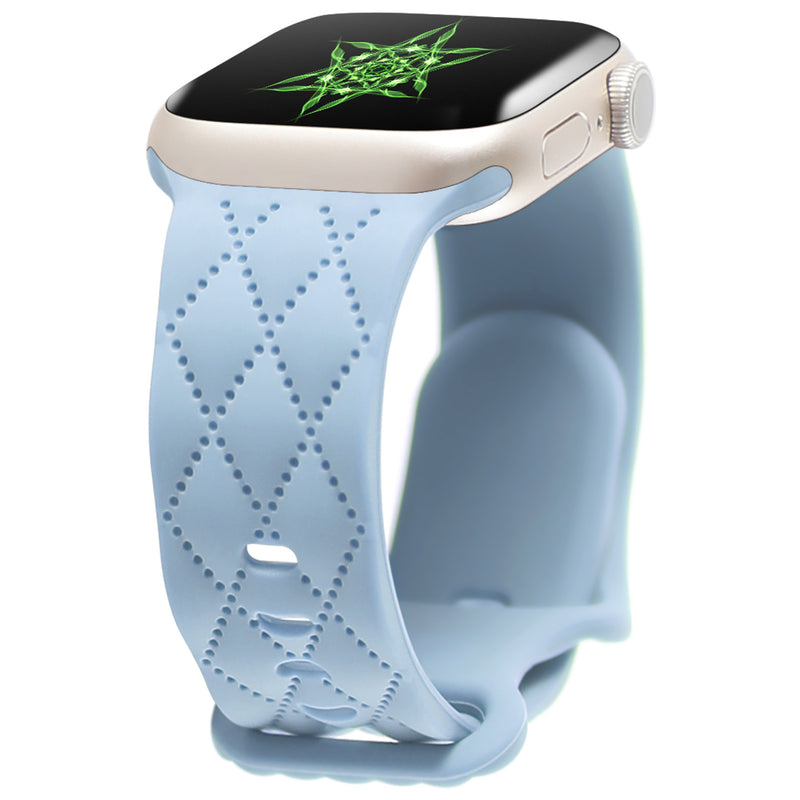 For Watch S9 Texture IwatchS8ULTRAL Silicone Butterfly Buckle Strap