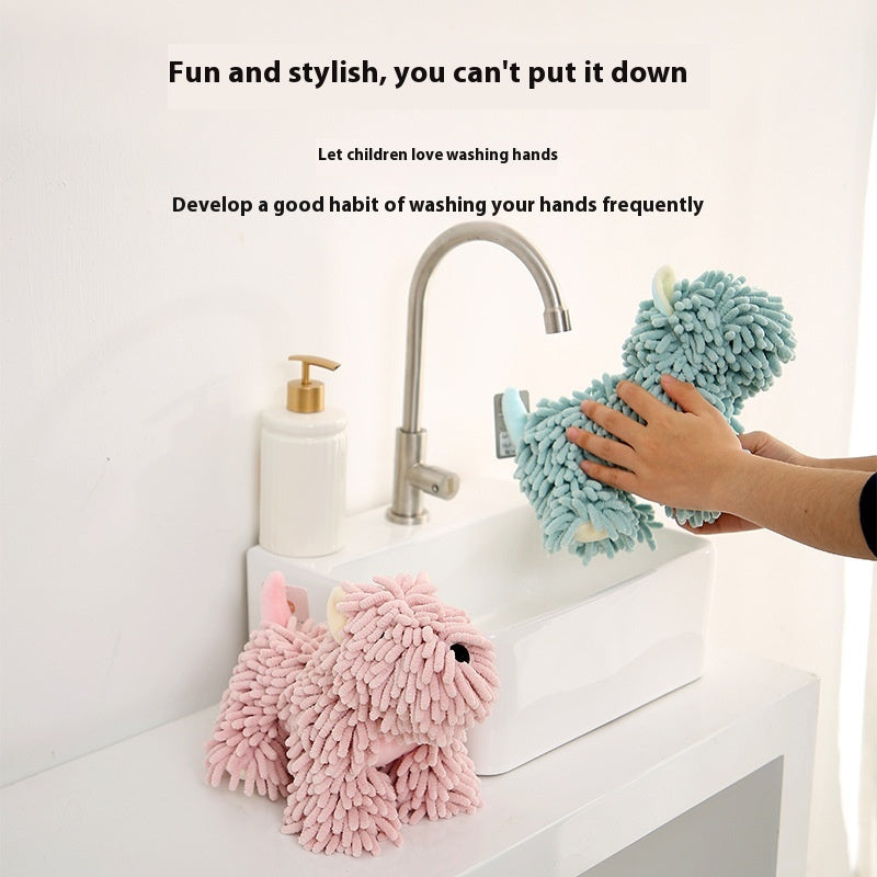 Cartoon Puppy Chenille Hand-wiping Doll Multifunctional Cartoon
