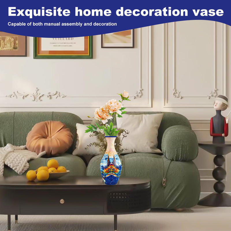 Vaso Puzzle 3D DIY Decoração de Sala de Estar Casa